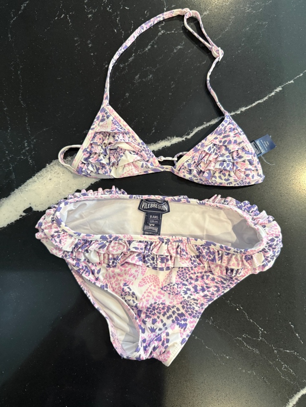 Vilebrequin Lilac & Light Pink Ruffle Bikini